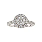 Anillo Compromiso Oro Blanco 18kt Flor Real Diamantes 79 Puntos - Miniatura 3