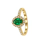 Anillo Compromiso Oro Amarillo 18kt Diamante Medio Cintillo 28 Puntos Esmeralda Radiante 66 Puntos - Miniatura 1