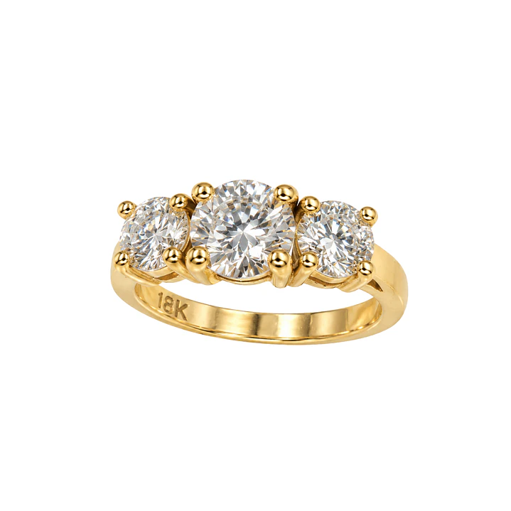 Anillo Compromiso Personalizado Oro Amarillo 18kt Diamante Mayor de 1,04 Quilates y 2 de 52 Puntos 1