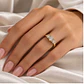 Anillo Compromiso Personalizado Oro Amarillo 18kt Diamante Mayor de 1,04 Quilates y 2 de 52 Puntos - Miniatura 4
