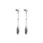 Aros Oro Blanco 18kt Ojivas Colgadas Diamantes 1,56 Quilates - Miniatura 3