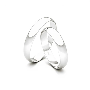 Par de Argollas de Platino 950 Modelo Ingles de 3,0mm Platino