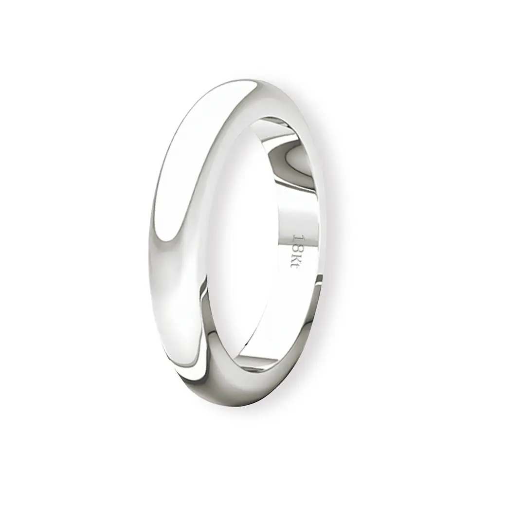 Argolla Matrimonio de Oro Blanco 18kt Inglés Padua 3,0mm 1