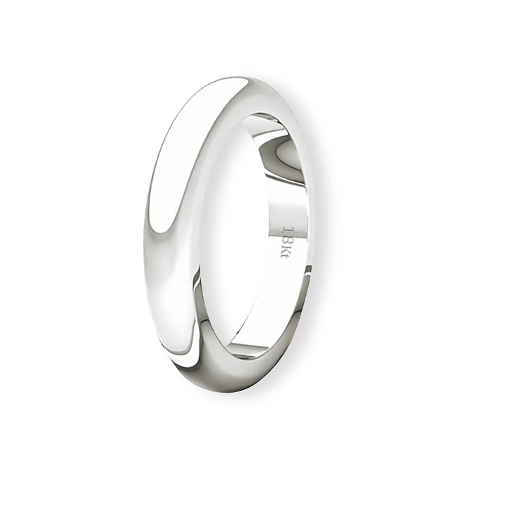 Argolla Matrimonio de Oro Blanco 18kt Inglés Padua 3,0mm 1