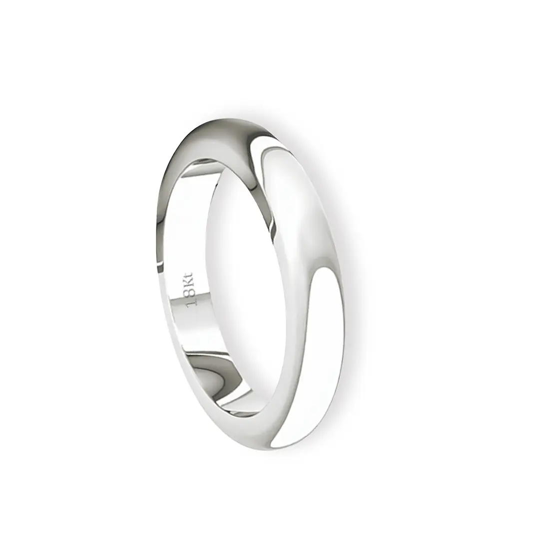 Argolla Matrimonio de Oro Blanco 18kt Inglés Padua 3,0mm 3