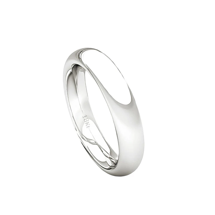 Argolla Matrimonio de Oro Blanco 18kt Inglés Garda Ergofit d 3