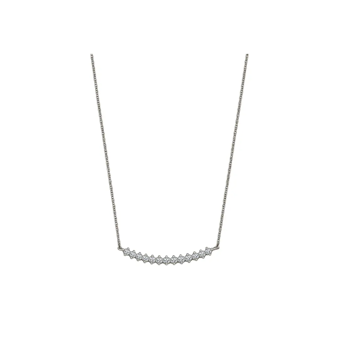 Collar Oro Blanco 18kt Diamantes 18Pts 3