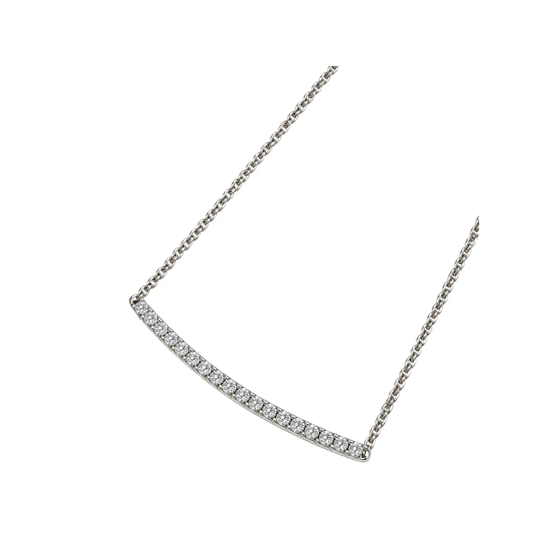 Collar Oro Blanco 18kt Diamantes 1,45 Qts 1