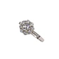 Anillo Plata Esterlina 925 Medio Riel Flor Circón - Miniatura 1