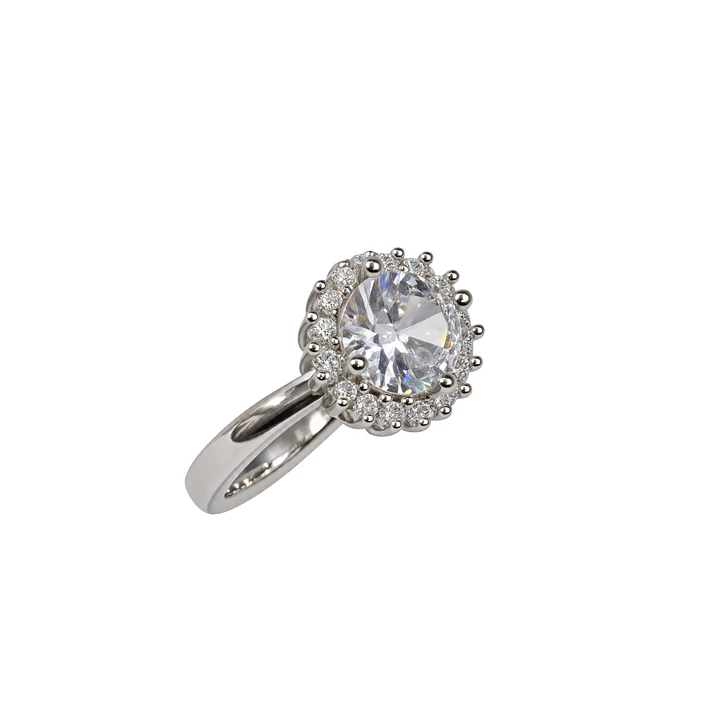 Anillo Plata Esterlina 925 Circón Girasol 2