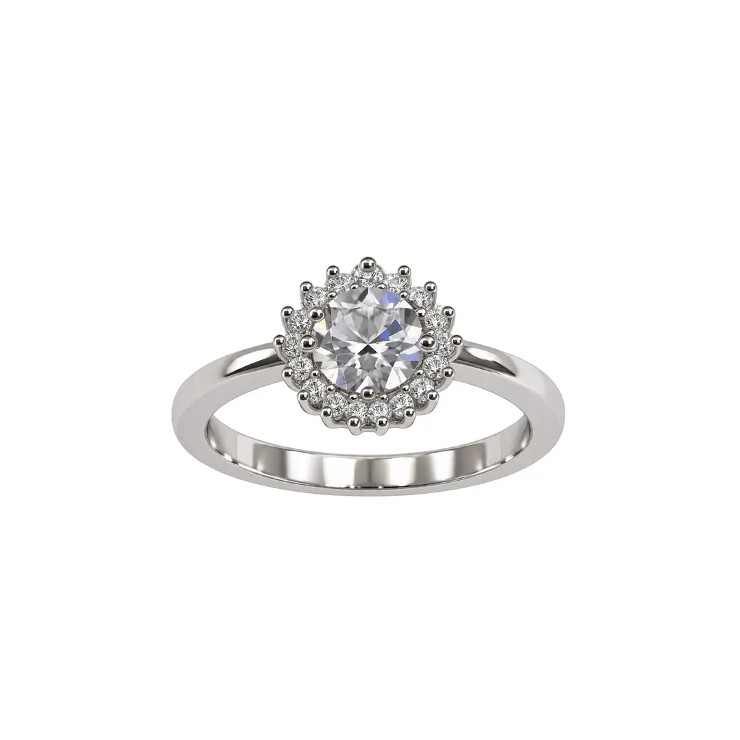 Anillo Plata Esterlina 925 Circón Girasol 3