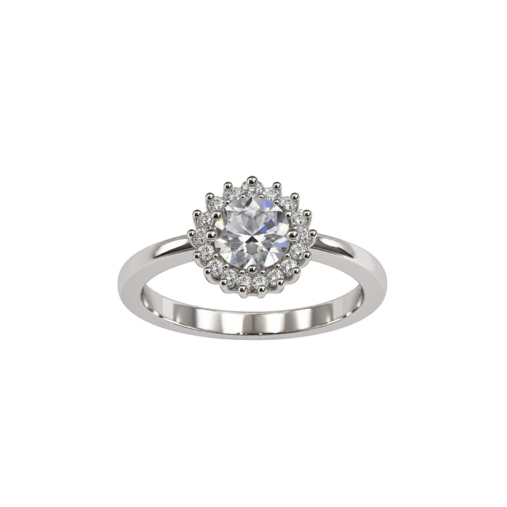 Anillo Plata Esterlina 925 Circón Girasol 3