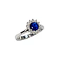 Anillo Plata Esterlina 925 Botón Zafiro Circón - Miniatura 2