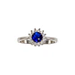 Anillo Plata Esterlina 925 Botón Zafiro Circón - Miniatura 3
