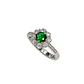 Anillo Plata Esterlina 925 Flor Esmeralda Circón - Miniatura 1