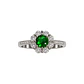 Anillo Plata Esterlina 925 Flor Esmeralda Circón - Miniatura 3