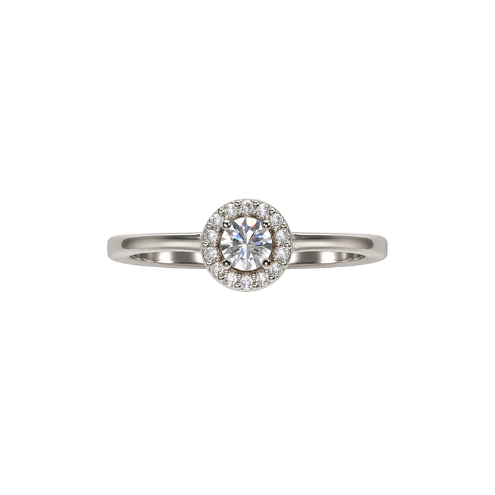 Anillo Plata Esterlina 925 Circón Botón Plata 3