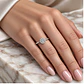 Anillo Plata Esterlina 925 Circón Botón Plata - Miniatura 4