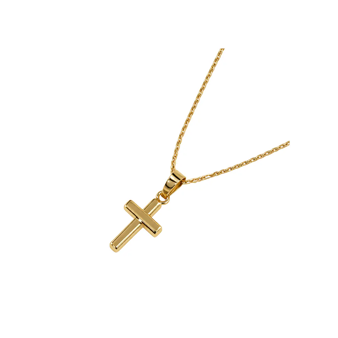 Colgante de Oro Amarillo 14kt Cruz Pequeña 2
