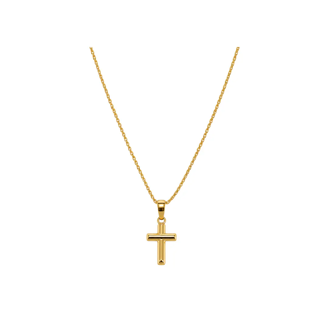 Colgante de Oro Amarillo 14kt Cruz Pequeña 3