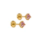 Aros de Oro Amarillo 9kt Rosa Francia 3,5mm - Miniatura 2