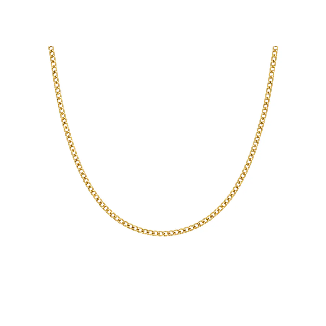 Cadena de Oro Amarillo 18kt Groumet Eslabon Pequeño 2