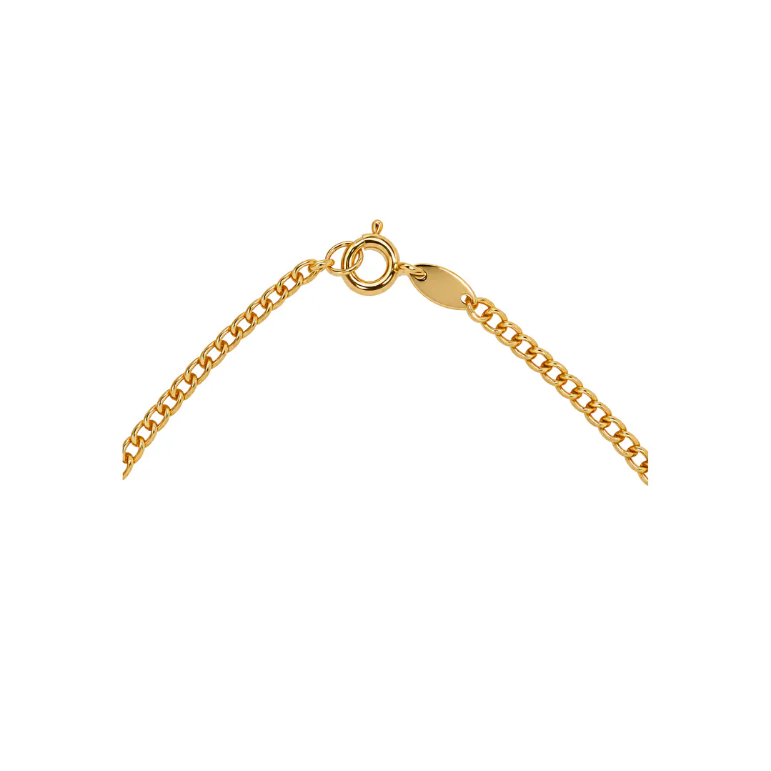 Cadena de Oro Amarillo 18kt Groumet Eslabon Pequeño 3