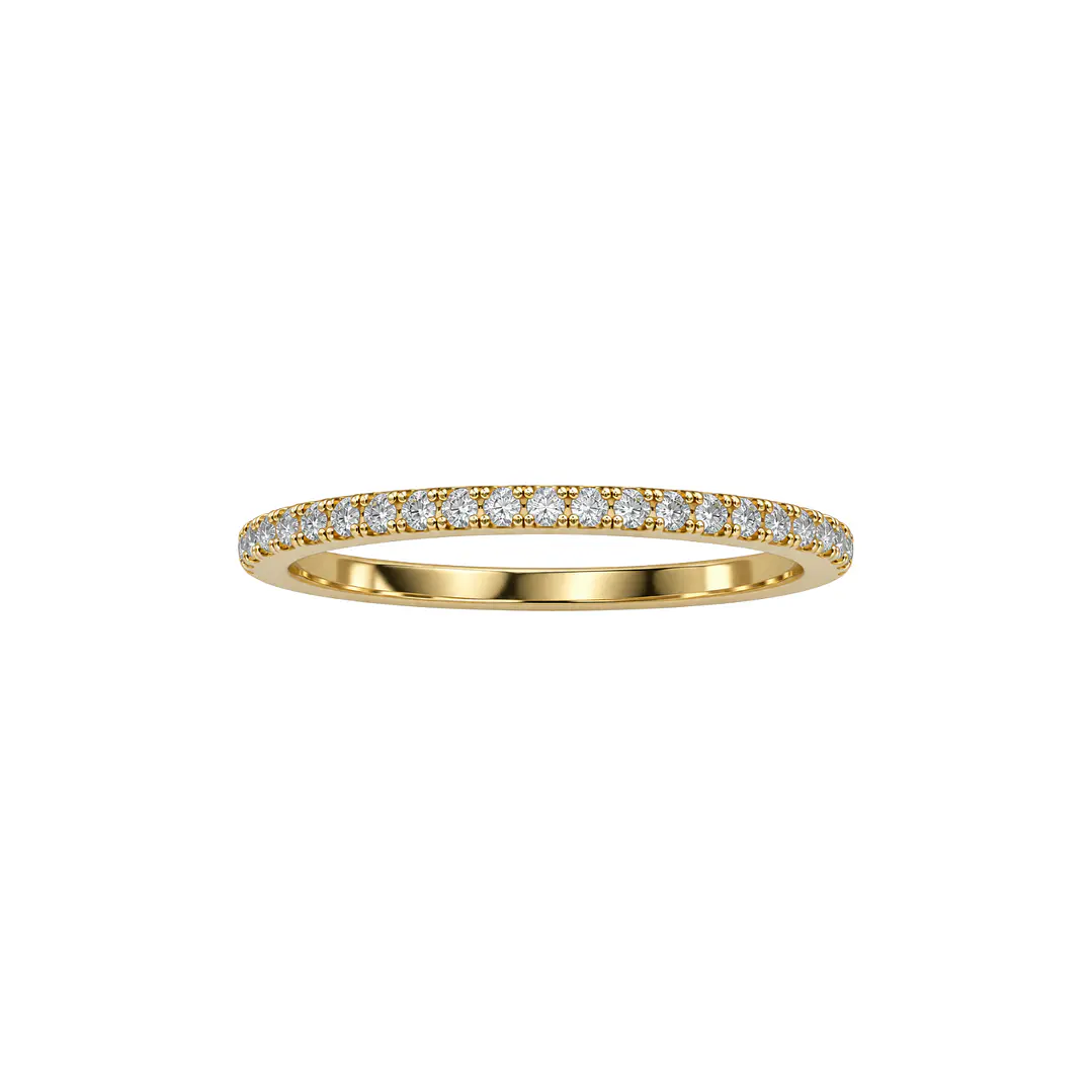 Anillo de Oro Amarillo 18kt Cintillo Circon Fino 3