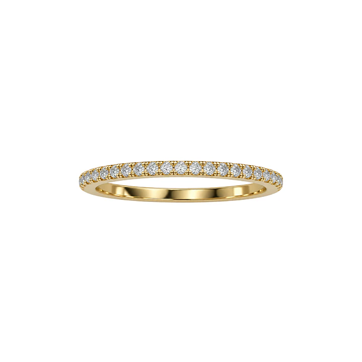 Anillo de Oro Amarillo 18kt Cintillo Circon Fino 3