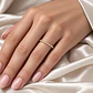Anillo de Oro Amarillo 18kt Cintillo Circon Fino - Miniatura 4