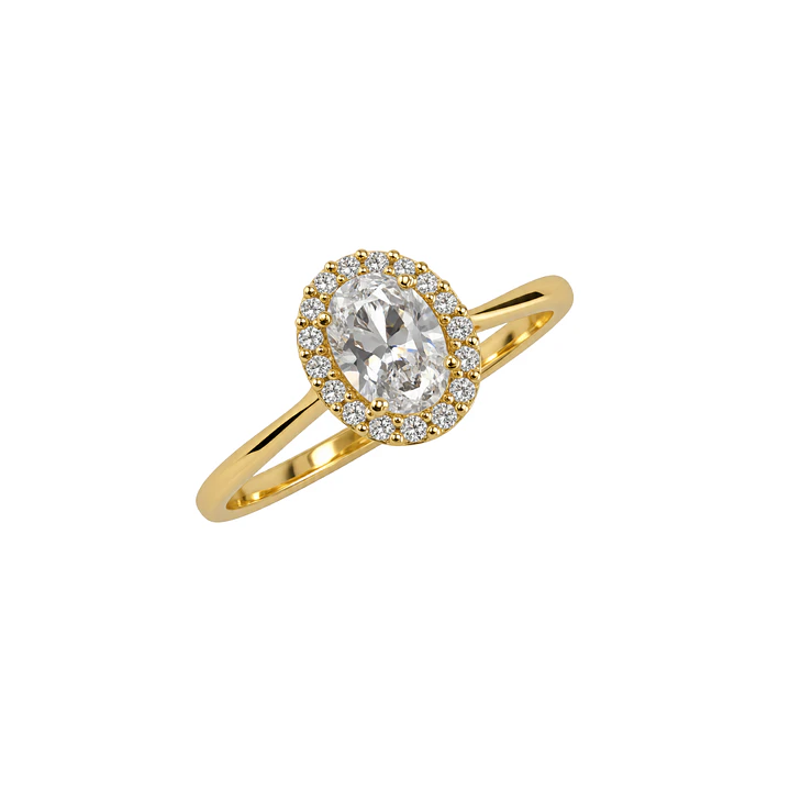 Anillo de Oro Amarillo 18kt Circon Central Boton 2