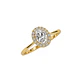 Anillo de Oro Amarillo 18kt Circon Central Boton - Miniatura 2