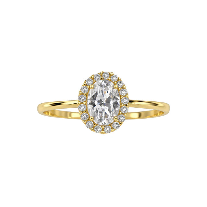 Anillo de Oro Amarillo 18kt Circon Central Boton 3