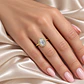 Anillo de Oro Amarillo 18kt Circon Central Boton - Miniatura 4