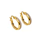 Aros de Oro Amarillo 18kt Argolla Bicolor Circon - Miniatura 2