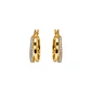 Aros de Oro Amarillo 18kt Argolla Bicolor Circon - Miniatura 3
