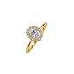 Anillo de Oro Amarillo 18kt Circon Central Boton - Miniatura 1
