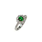 Anillo Plata Esterlina 925 Flor Esmeralda Circón - Miniatura 1