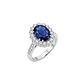 Anillo Compromiso Platino 750 Diamante 36 Puntos Totales Zafiro Broche 2,3 Quilates - Miniatura 1