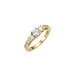 Anillo Compromiso Oro Amarillo 18kt Personalizado Trio Brillantes 52 Puntos Total - Miniatura 1
