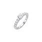 Anillo Compromiso Platino 750 Diamante Central 35 Puntos Medio Cintillo Diamantes 4,4 Puntos - Miniatura 1