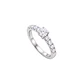 Anillo Compromiso Platino 750 Diamante Central 35 Puntos Medio Cintillo Diamantes 4,4 Puntos - Miniatura 2