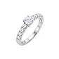 Anillo Compromiso Platino 750 Diamante Central 35 Puntos Medio Cintillo Diamantes 4,4 Puntos - Miniatura 3