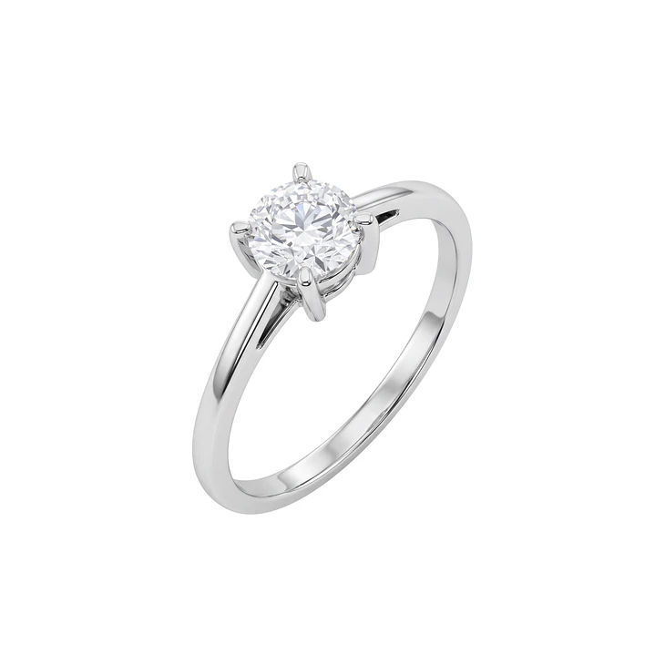 Anillo Compromiso Oro Blanco 18kt Solitario Diamante 45 Puntos 3