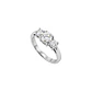 Anillo Compromiso Platino 750 Personalizado Trio Diamantes Oval 90 Puntos - Miniatura 2