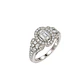 Anillo Compromiso Oro Blanco Broche Triple Diamante Baguette 1,07 Quilates - Miniatura 1