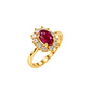 Anillo Compromiso Oro Amarillo 18kt Diamante 35 Puntos Rubi Central 1,04 Quilates - Miniatura 1