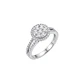 Anillo Compromiso Oro Blanco 18kt Diamante Halo Doble Medio Cintillo 83 Puntos - Miniatura 1