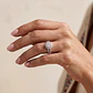 Anillo Compromiso Oro Blanco 18kt Diamante Halo Doble Medio Cintillo 83 Puntos - Miniatura 4