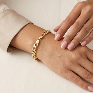 Pulsera de Oro Amarillo 18kt Groumet Ligera